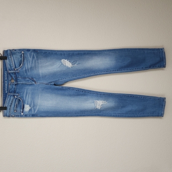Articles of Society Mid-Rise Distressed Skinny Jeans - Picture 1 of 9